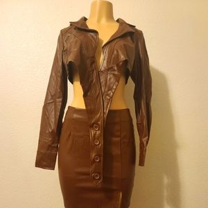 2pc Crop Top & Skirt Set